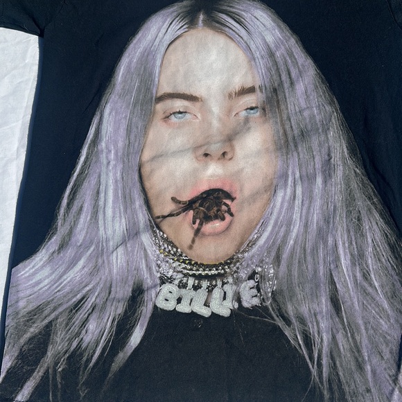 Billie Eilish Tarantula Tee Graphic T-Shirt Black Size Small - Picture 2 of 5